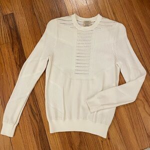 Torn by Ronny Kobo Crochet White Top